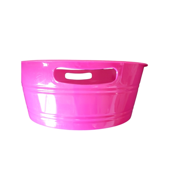 Greenbrier Plastic Bubble Gum Pink Storage Tub - Picture 4 of 14